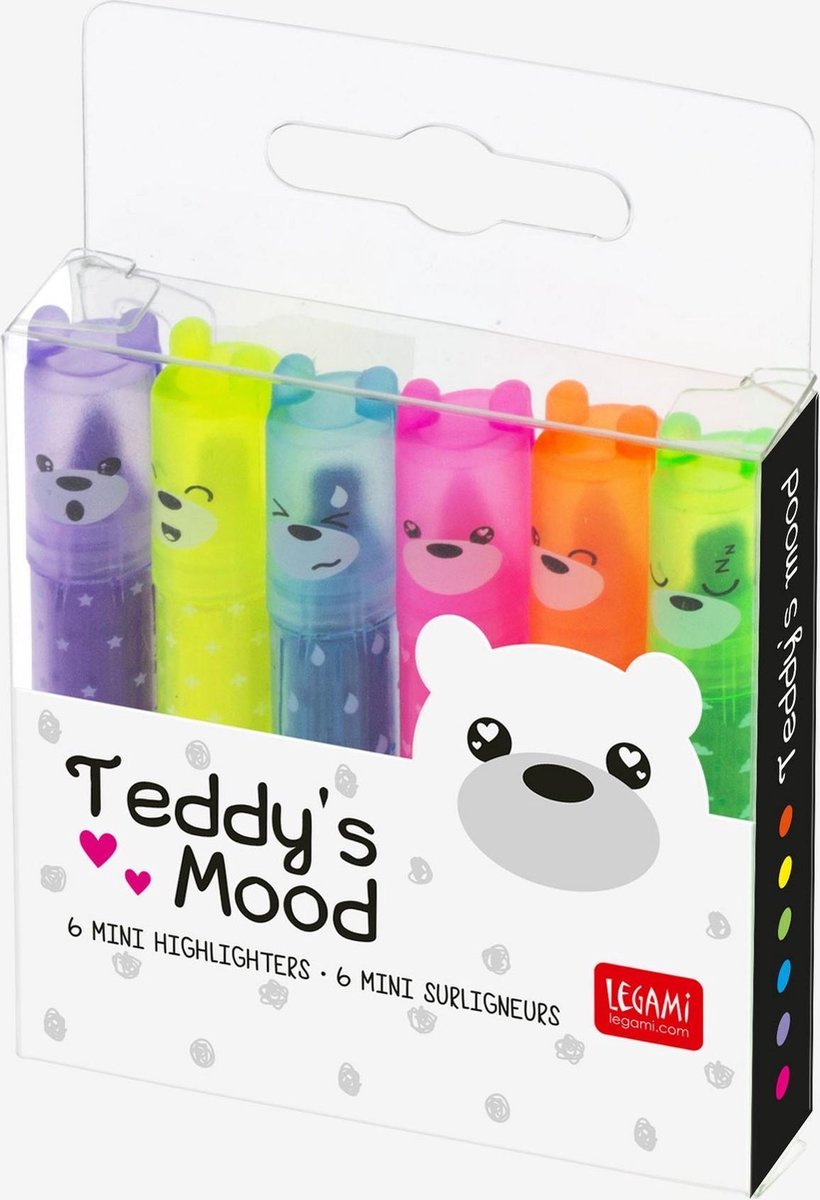 Legami Teddy's Style mini neon markers