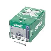 Spax Spaanplaatschroef Verzinkt Torx 6.0 x 60 - 100 stuks