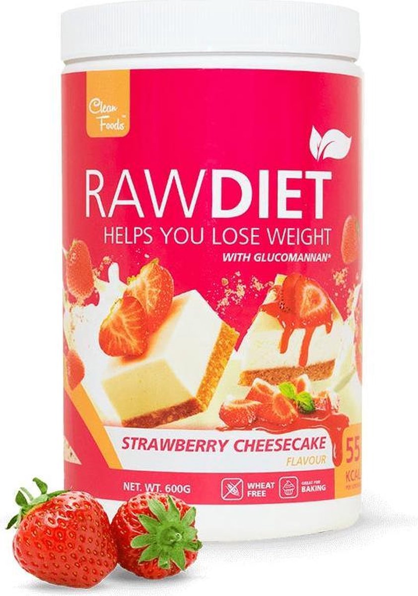 Goedkoopste Clean Foods | Skinny Shake | Strawberry Cheesecake | 1 x 600 gram