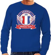 Blauw France drinking team sweater blauw heren - Frankrijk kleding XXL