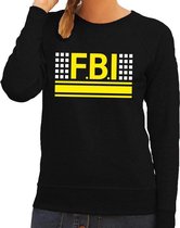 Politie FBI logo zwarte sweater voor dames - Geheim agent verkleedkleding XL