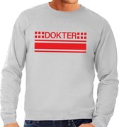 Dokter logo grijze sweater voor heren - Hulpdiensten verkleedkleding XL