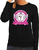 Zwart Vrijgezellen drinking team sweater dames S