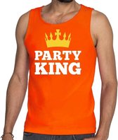 Oranje Party King tanktop / mouwloos shirt - Singlet voor heren - Koningsdag kleding M