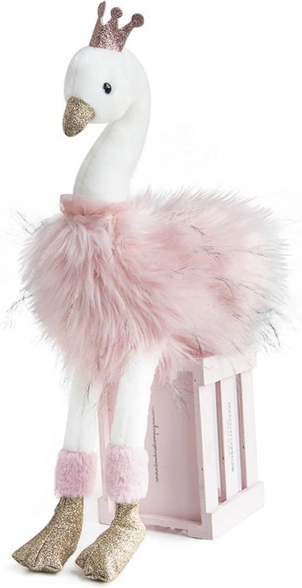 poort dodelijk aanklager Luxe roze zwaan met glitters, knuffel van zwaan, zwanen knuffel roze, 30 cm  Dou Dou... | bol.com