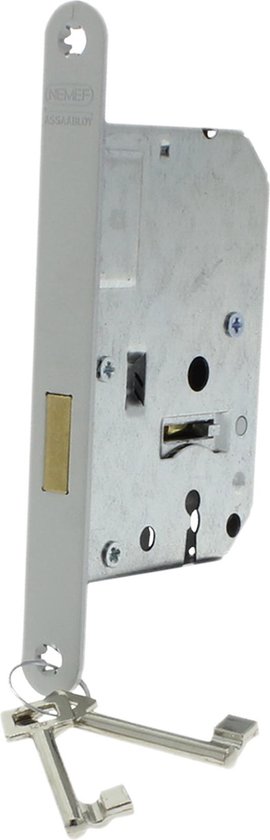 Nemef kastslot 1256-2-2 – afgerond – staal gelakt – 50 mm