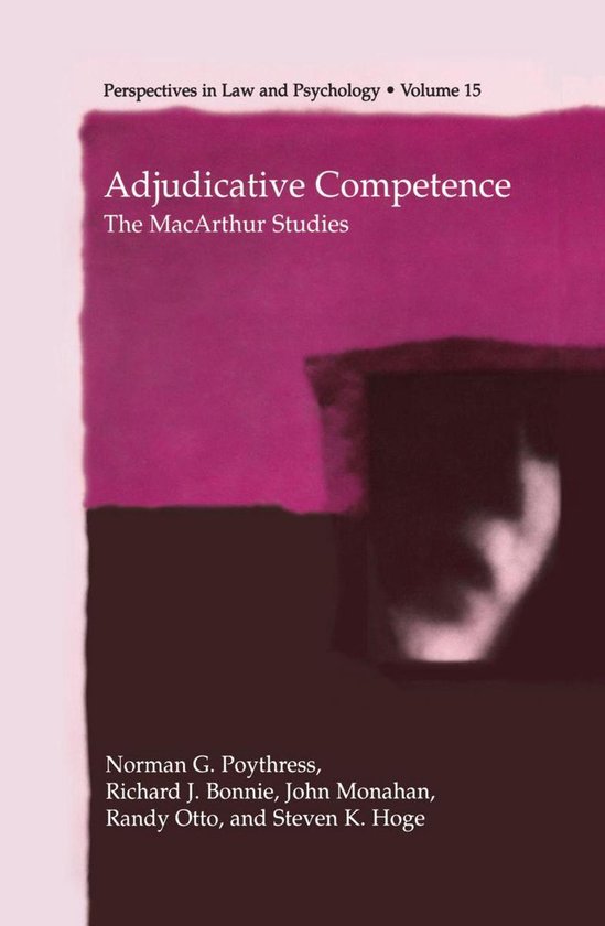 Perspectives in Law & Psychology 15 - Adjudicative Competenc ... - cover