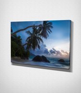 Beach With Palm Trees Canvas - 60 x 40 cm