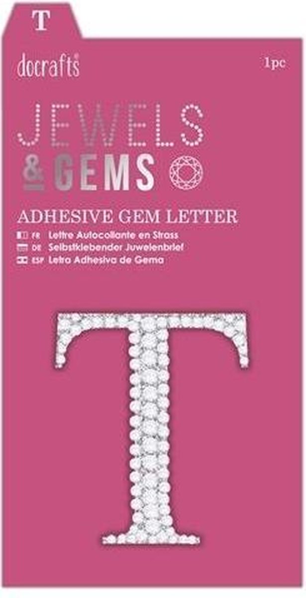 Adhesive Gem Letter T Jewels & Gems bol