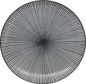Tokyo Design Studio - Klassiek Japans Ontbijtbord Sendan Tokusa Black - Ø 21,5 cm