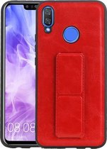 Grip Stand Hardcase Backcover voor Huawei Nova 3 Rood