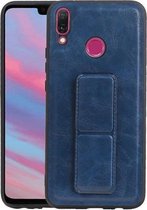 Grip Stand Hardcase Backcover voor Huawei Y9 (2019) Blauw