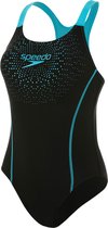 Speedo Gala Logo Medalist Badpak Dames  - Zwart/Blauw  - Maat 42