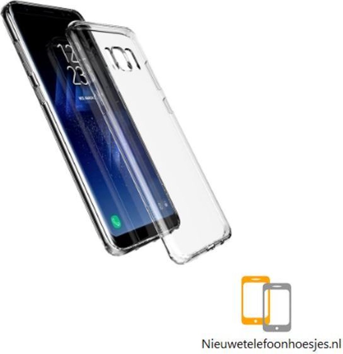 Nieuwetelefoonhoesjes.nl | Transparant siliconen cover hoesje voor de Samsung Galaxy S8