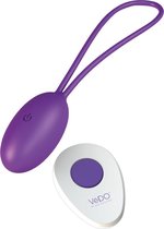 Vedo – Peach Siliconen Vibratie Ei met Afstandsbediening en Accu voor Sterke Bekkenbodem Spieren – 16 cm – Paars