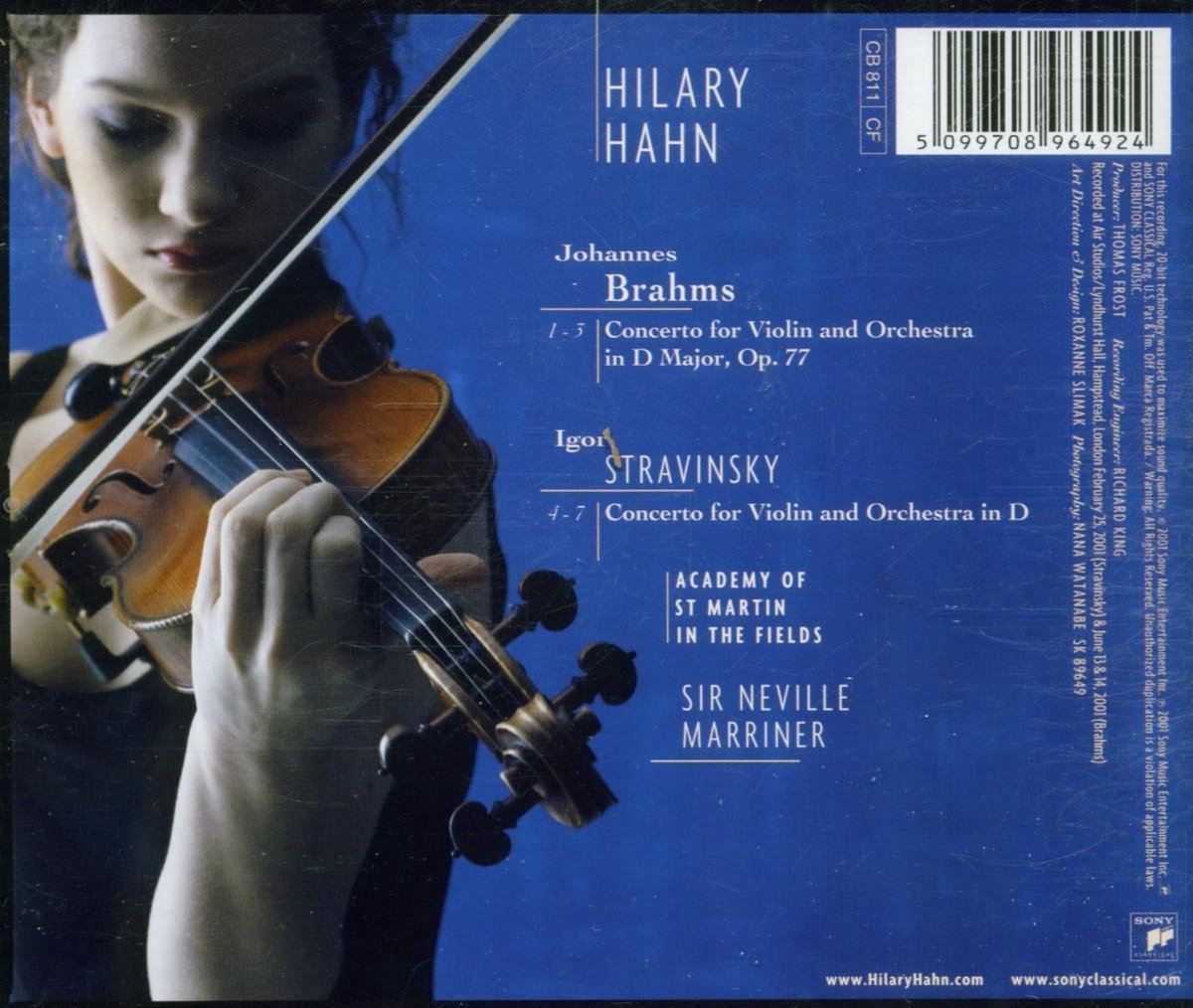 Brahms, Stravinsky Violin Concertos / Hilary Hahn, Marriner, ASMF