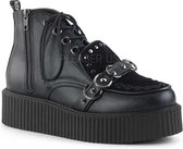 V-Creeper-555 plateau Oxford unisex high-top creeper zwart - (EU 41,5 = US 11) - Demonia