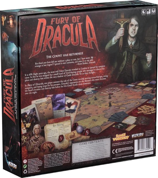 Thumbnail van een extra afbeelding van het spel Fury of Dracula 4th Edition - EN
