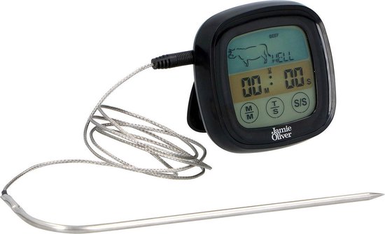 wond oortelefoon tellen Jamie Oliver digitale BBQ thermometer LCD touch screen ,°C/°F | bol.com