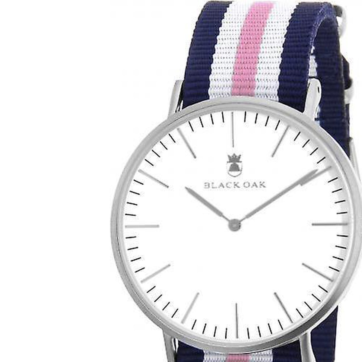 Black Oak Velutino blue white pink 40 mm horloge