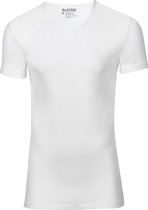Slater 6600 - Stretch 2-pack T-shirt V-hals korte mouw wit L 95% organisch katoen 5% elastan