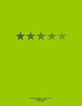 Cornell Notebook for Cornell Notes, 250 Numbered Pages, Lime Cover