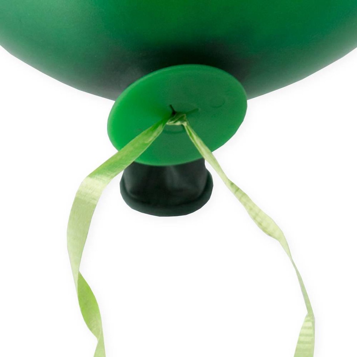 Ballon Snelsluiters Groen met lint , 100 stuks