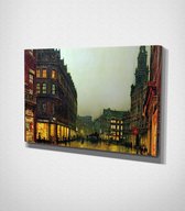 Boar Lane - Painting Canvas - 100 x 70 cm - Schilderij - Canvas - Slaapkamer - Wanddecoratie  - Slaapkamer - Foto op canvas