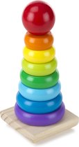 Melissa & Doug Regenboogstapelaar - Houten speelgoed - Educatief spel - Ontwikkelingsspeelgoed - Montessori - 3+ - Cadeau voor meisjes en jongens