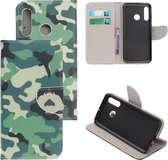 Camouflage agenda wallet case hoesje Huawei P Smart Z