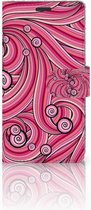 Sony Xperia Z3 Bookcase Hoesje Swirl Pink