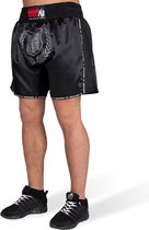 Gorilla Wear Murdo Muay Thai / Kickboxing Shorts - Zwart/Grijs - XL