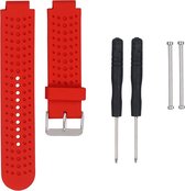 Siliconen Horloge Band Geschikt Voor Garmin Forerunner 220/230/235/620/630/735XT -  Armband / Polsband  / Strap Bandje / Sportband - Rood
