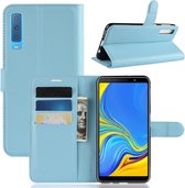 Book Case - Geschikt voor Samsung Galaxy A7 (2018) Hoesje - Lichtblauw