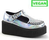 Demonia Creepers -36 Shoes- CREEPER-214 US 6 Zilverkleurig