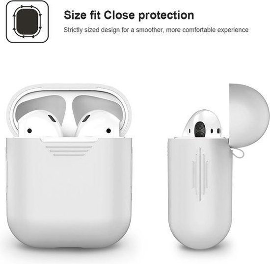 Airpods Silicone Case Cover / Hoesje voor Apple Airpods - Wit