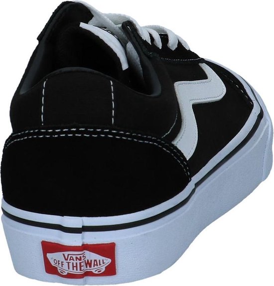 Vans Ward Suede/Canvas Dames Sneakers - Black/White - Maat 38.5 - Vans