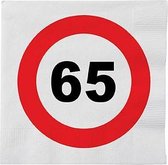 Stopbord servetten 65 jaar