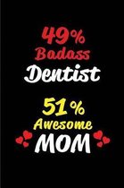 49% Badass Dentist 51 % Awesome Mom