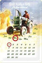 M.A.N. Ackerdiesel eeuwigdurende kalender, metalen wandbord met reliëf 20x30