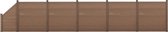 HKC Schuttingpanelen set vierkant/schuin 183x973cm bruin