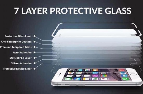 iPhone Glazen screenprotector iphone 8 Plus of 7 Plus - Tempered glass - Gehard glas - Merkloos