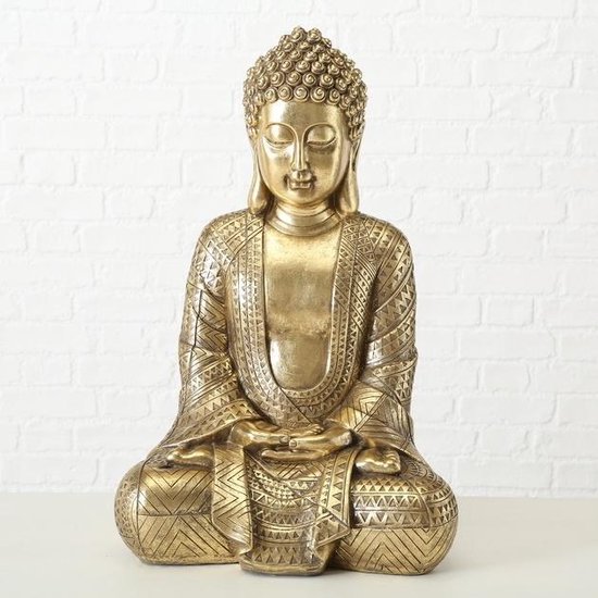Buddha - Goud - Hoog 29cm - Breed 17.5cm
