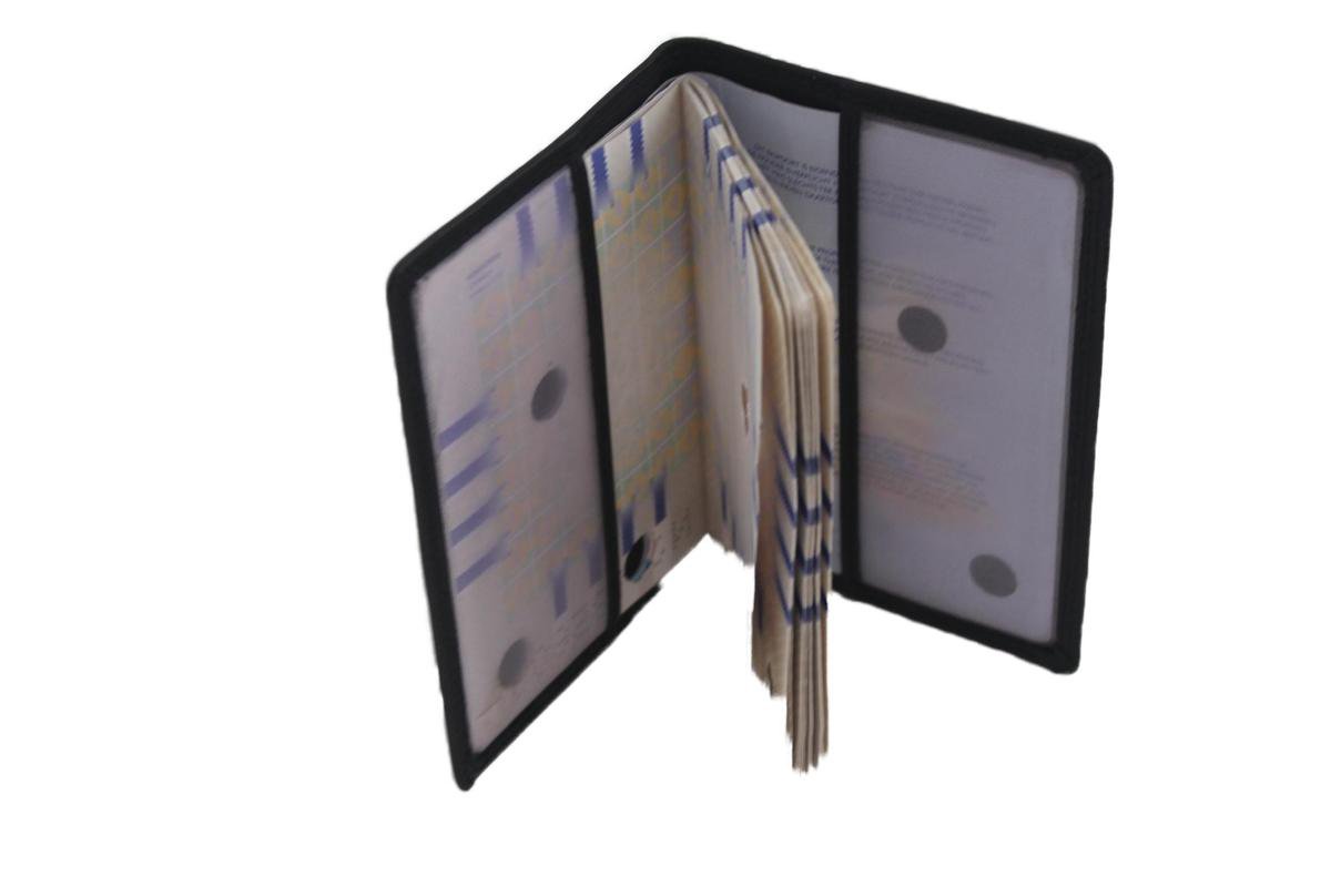 OI zwart lederen Paspoort mapje / paspoortcover origineel / leren paspoorthouder / paspoorthoes / zwart leer / 157