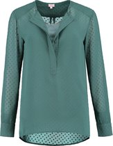 Jikx - zijden top - Blouse Kitty Mallard Green - XXL