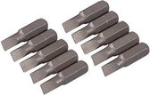Cr-V schroevendraaier bits 25 mm, 10 Stuks Sleuf 5 mm