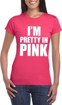I am pretty in pink shirt roze voor dames 2XL