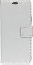 iPhone 8 horizontaal Litchi structuur PU leren Flip Hoesje met foto frame  houder en opbergruimte voor pinpassen & geld Wit