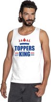Wit Toppers King singlet/ mouwloos shirt heren L