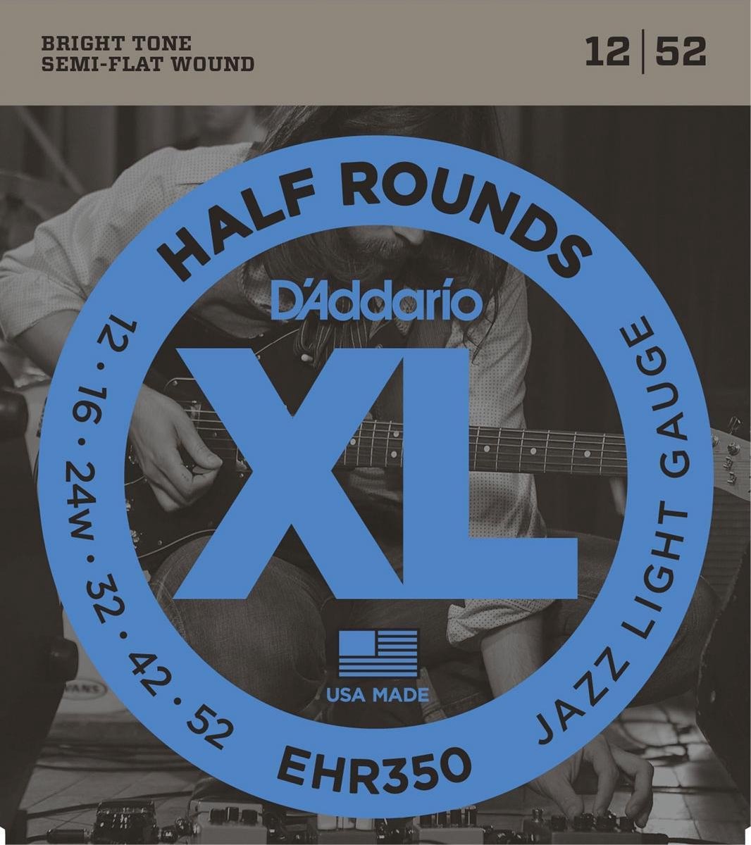 D'Addario EHR350 Halfround Jazz Light gitaarsnaren set
